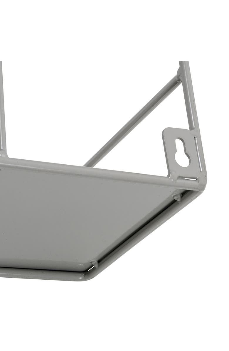 HONEY-CAN-DO Grey 2-Tier Laundry Wall Shelf, Alternate, color, 