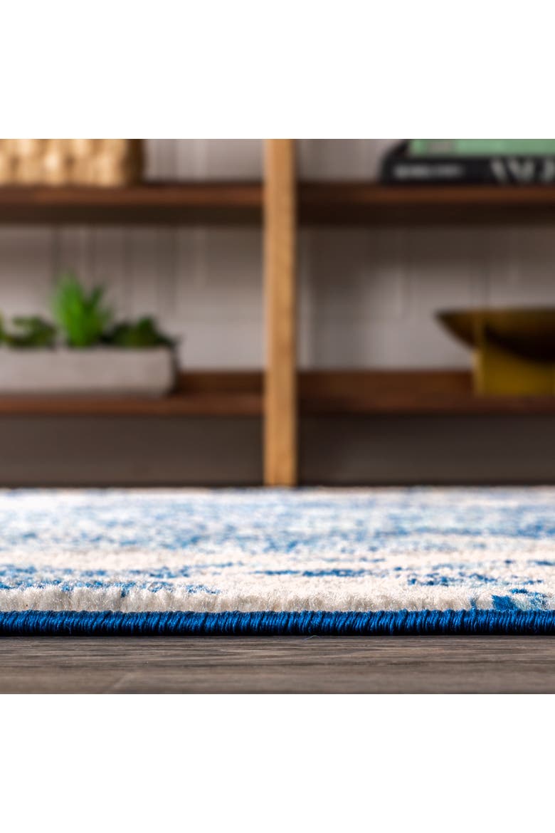 Bohemian FLAIR Boho Vintage Medallion Area Rug, Alternate, color, Cream/Blue