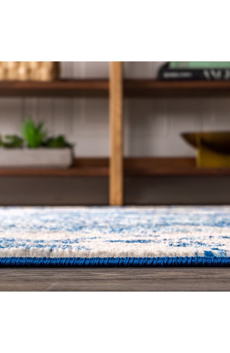 JONATHAN Y Bohemian FLAIR Boho Vintage Medallion Area Rug, Alternate, color, Cream/Blue