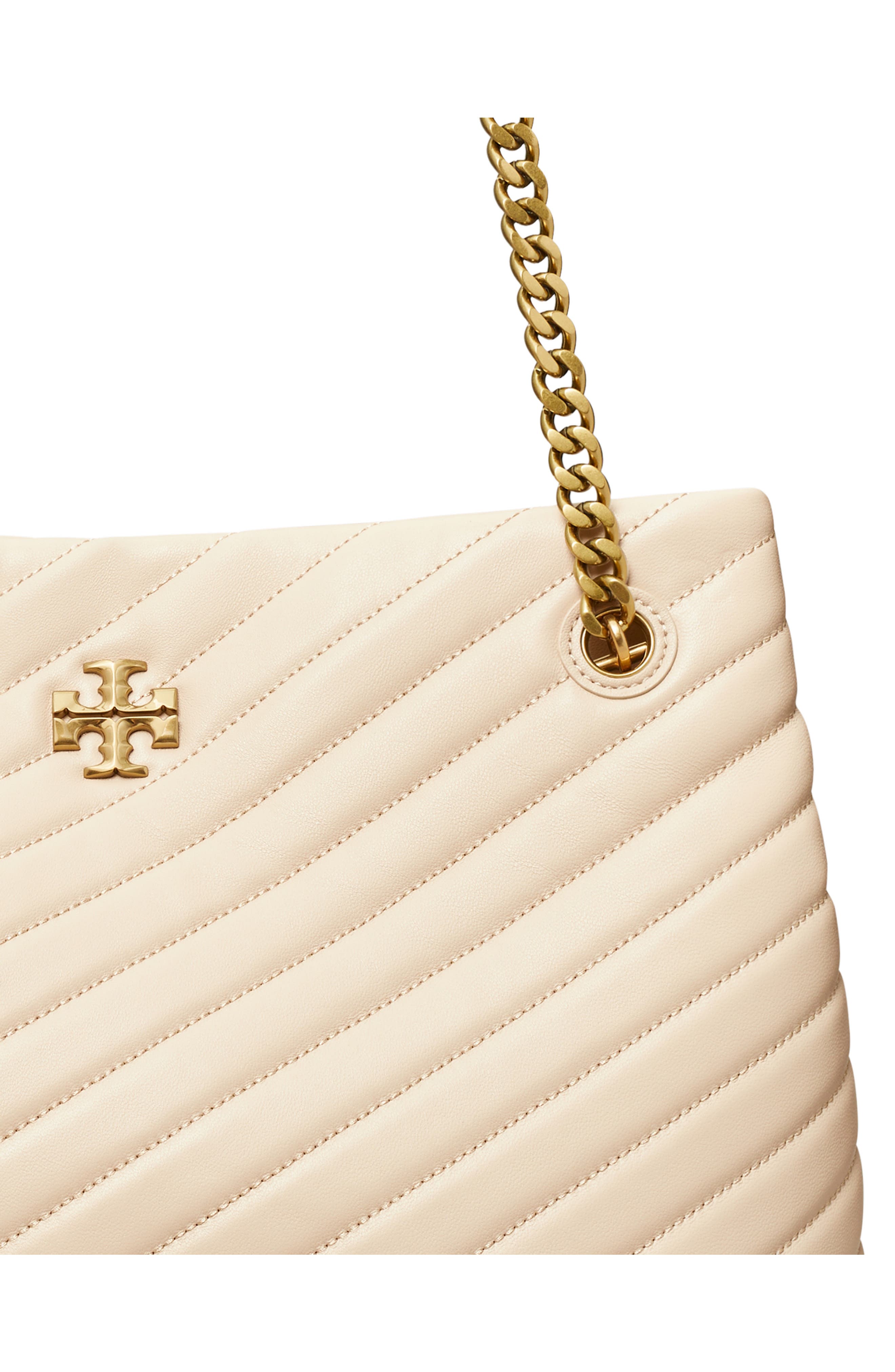 Tory Burch Kira Chevron Tote, Alternate, color, New Cream