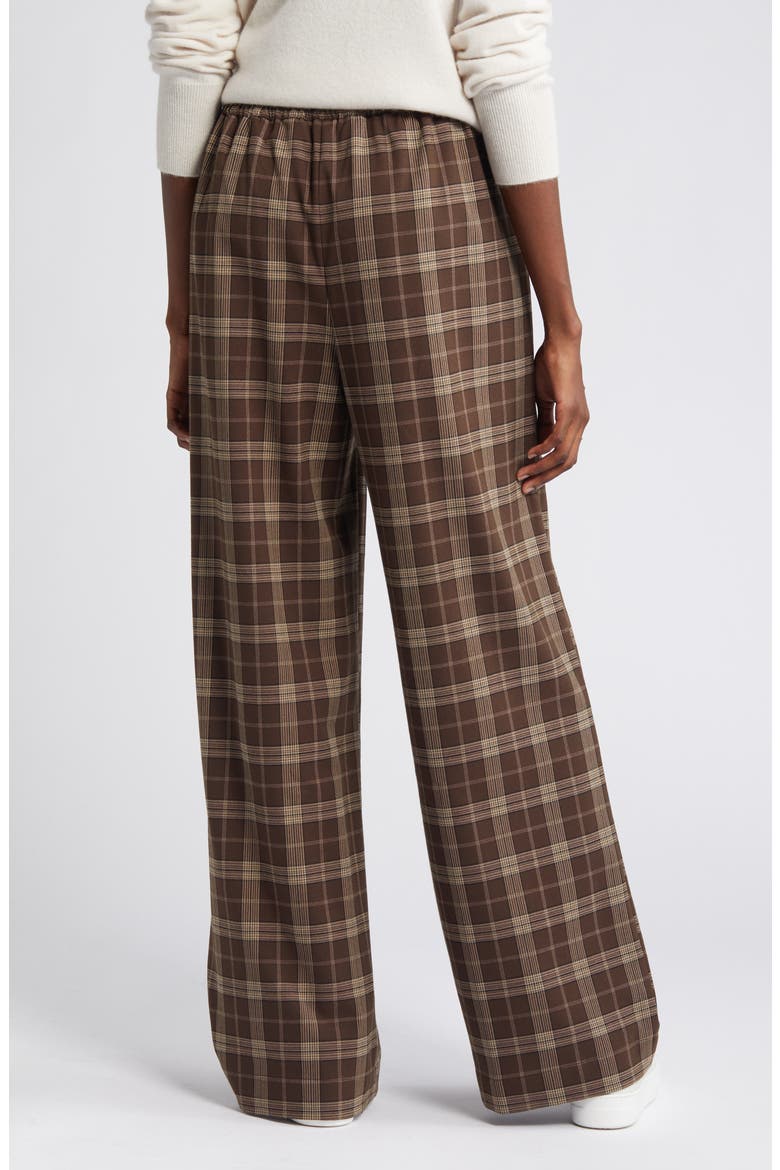 Drapey Plaid Pants, Alternate, color, BROWN D- BLACK LOUIE PLAID