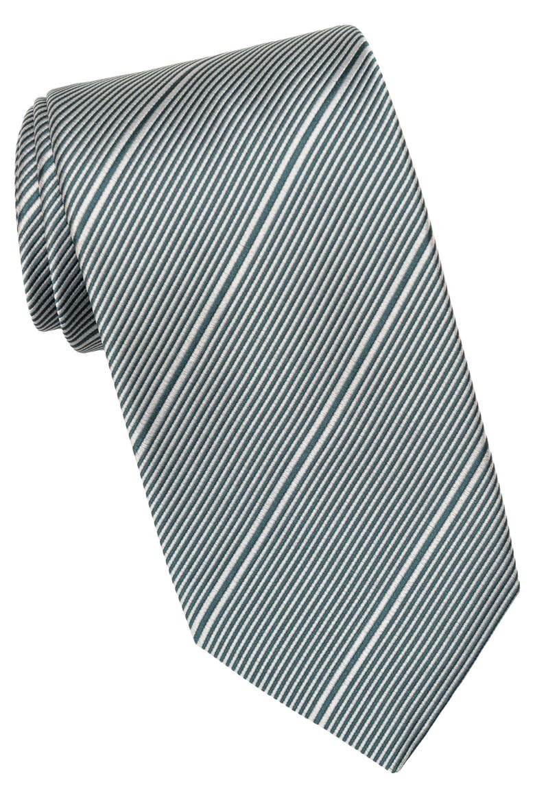 Matteo - Silk Jacquard Tie for Men, Main, color, Green