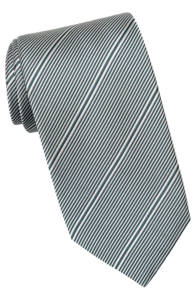 Elizabetta Matteo - Extra Long Silk Jacquard Tie for Men, Main, color, Green