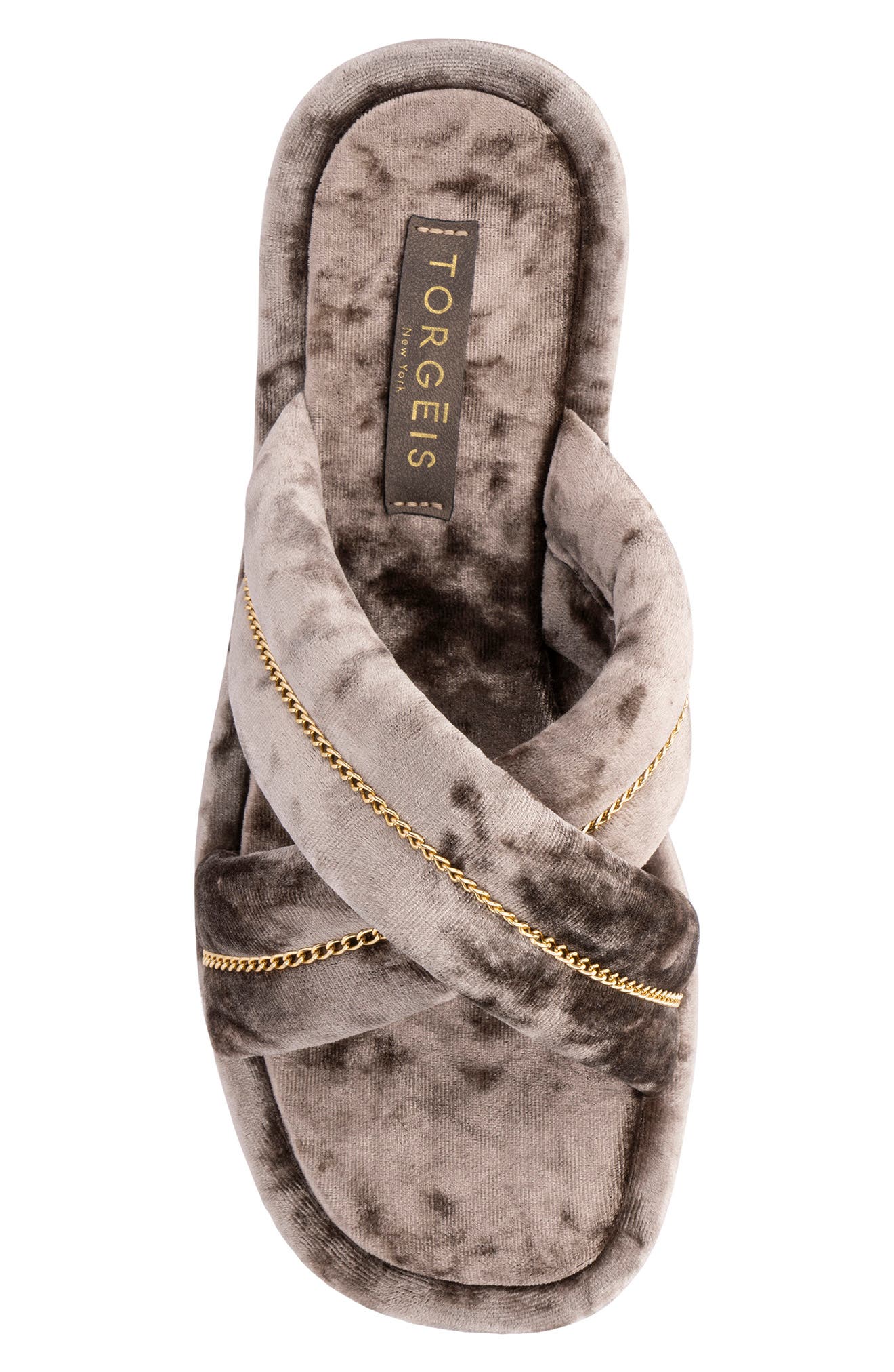 TORGEIS Cecilia Crisscross Strap Slipper, Alternate, color, Champagne