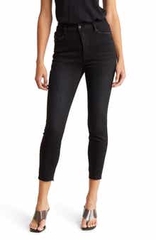 Good American Good Waist Crop Deep V-Yoke Jeans