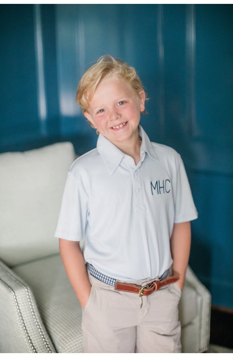 Lila and Hayes Griffin Boys' Polo Golf Shirt, Alternate, color, White