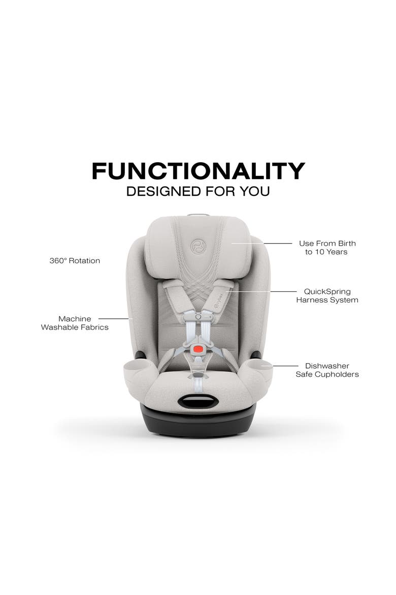 Callisto T 360 Rotating Convertible Car Seat, Alternate, color, CITY GREY