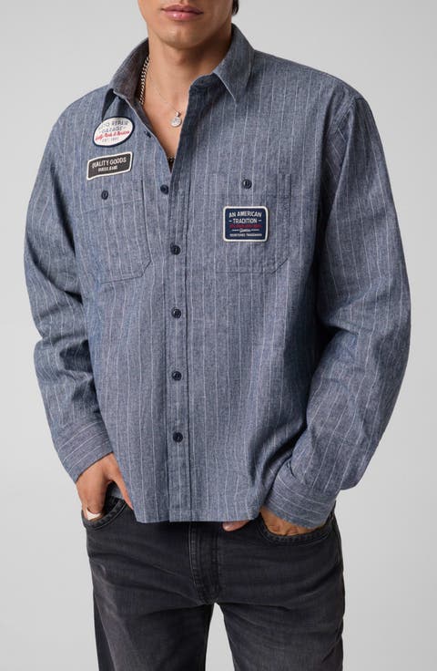 Boxy Workwear Linen Blend Shirt