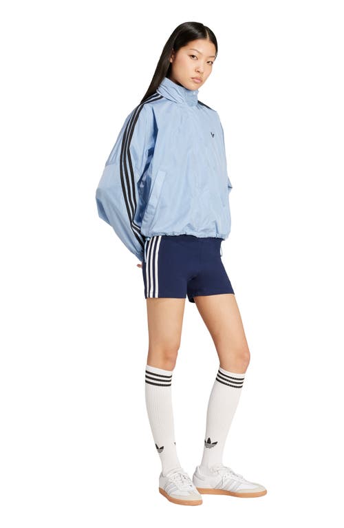 Adidas Originals Adidas 3-stripes Booty Bike Shorts In Blue