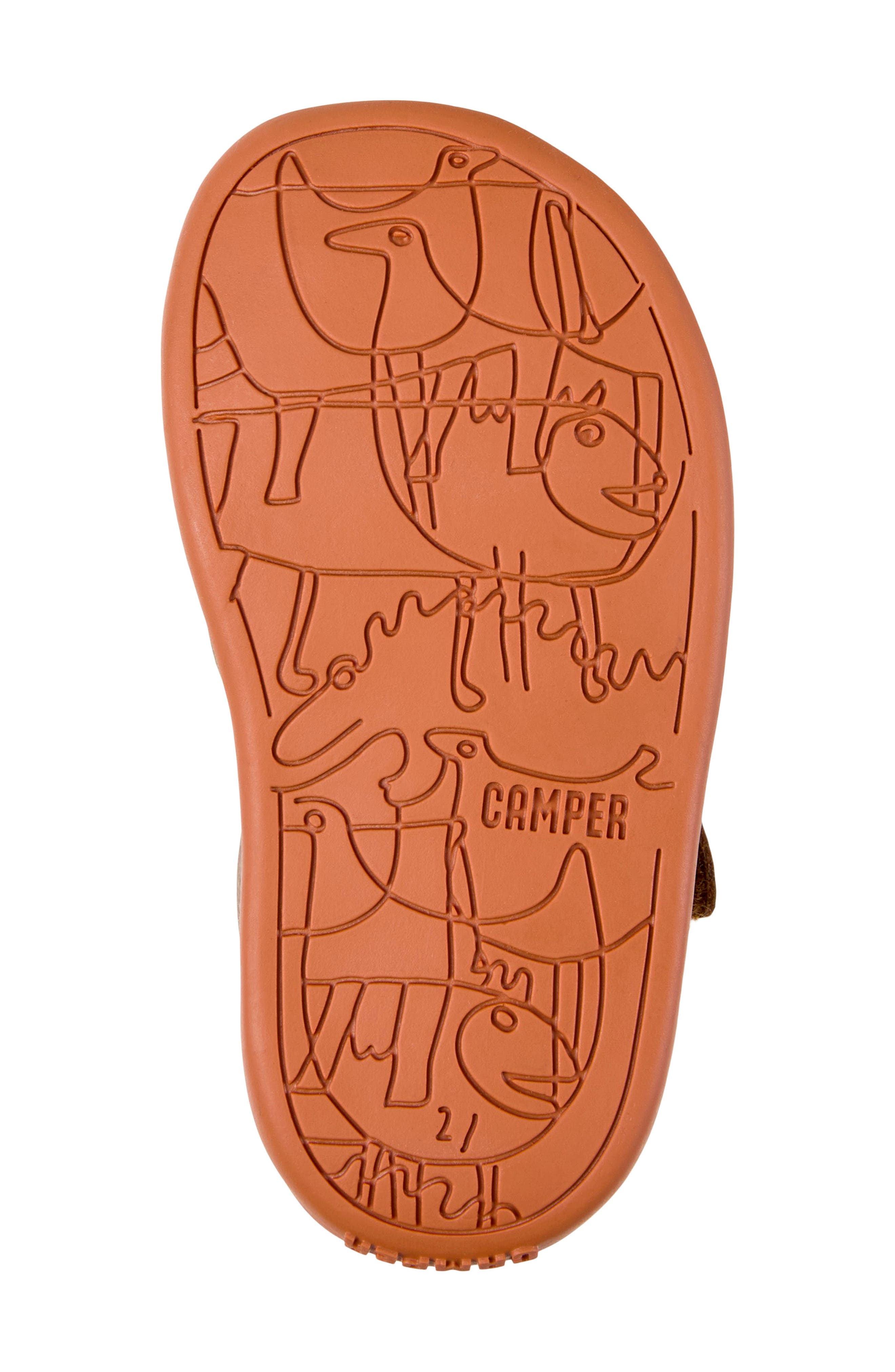 Camper Kids' Bicho Fisherman Sandal, Alternate, color, Medium Brown