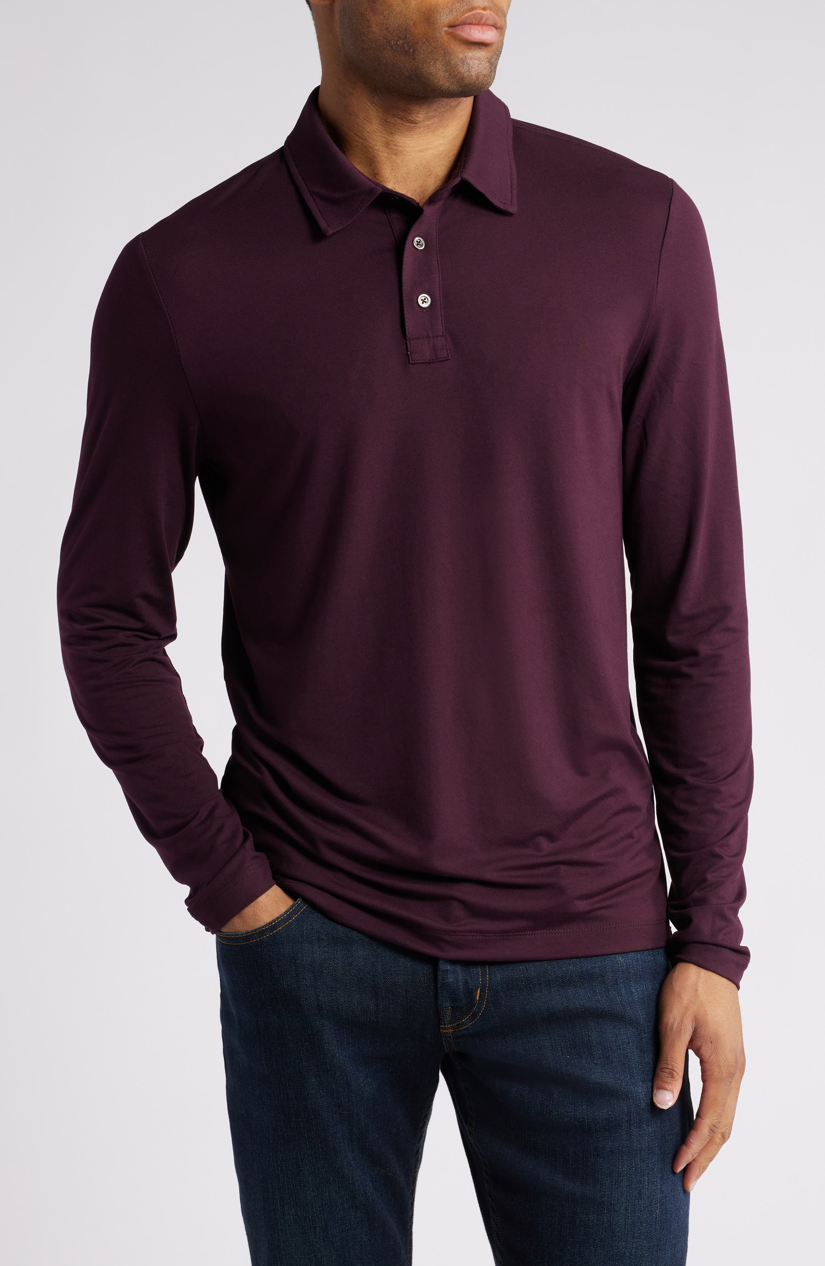 Threads 4 Thought Luxe Jersey Long Sleeve Polo