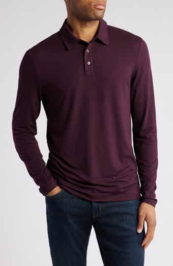 Luxe Jersey Long Sleeve Polo