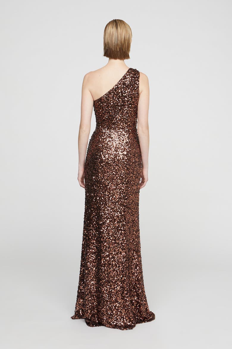 Lexi Sequin Gown, Alternate, color, Copper Confetti
