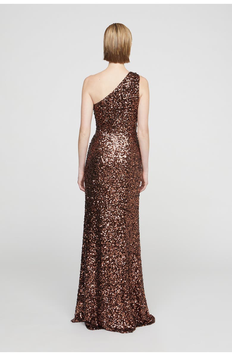HALSTON Lexi Sequin Gown, Alternate, color, Copper Confetti