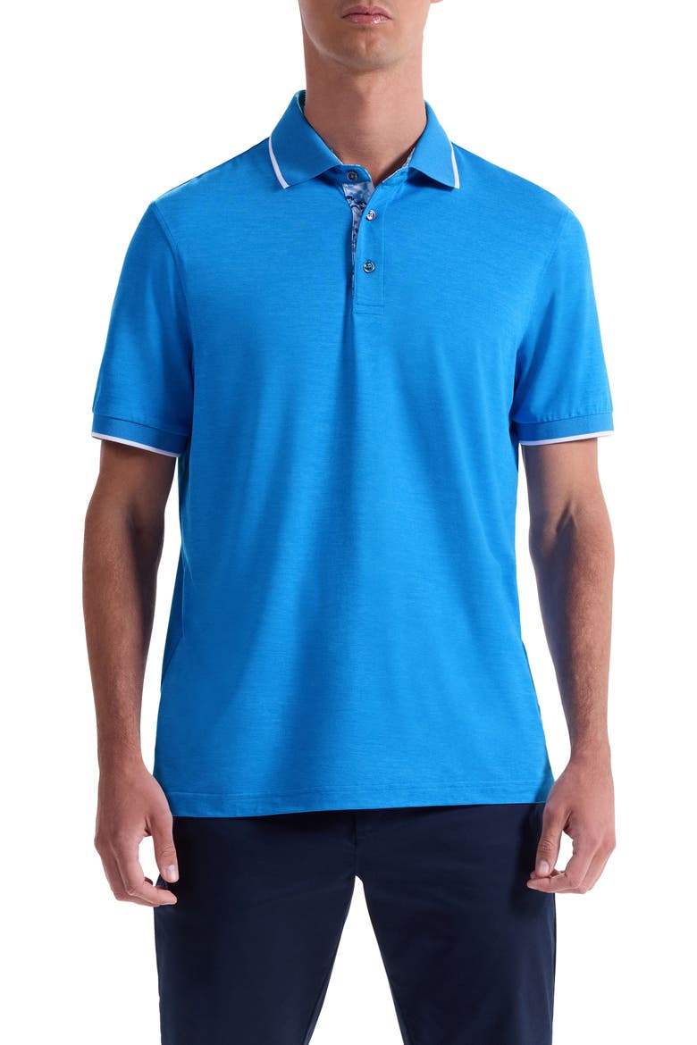 Three-Button Performance Polo, Main, color, CLASSIC BLUE