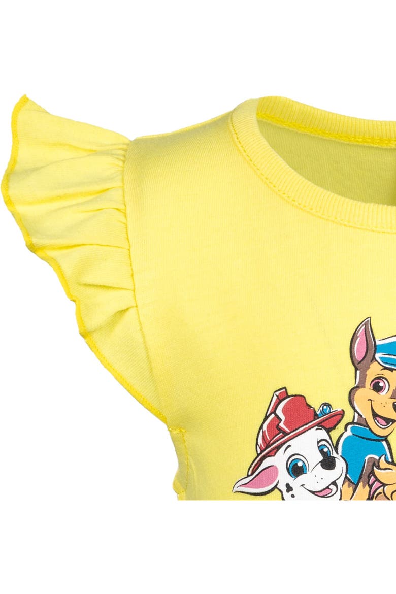 Short Sleeve Tutu Dress, Alternate, color, Yellow Multi