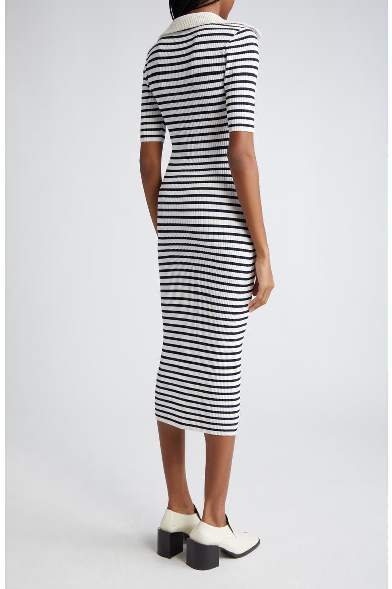 Darcy Stripe Midi Sweater Dress, Alternate, color, NAVY/ BONE