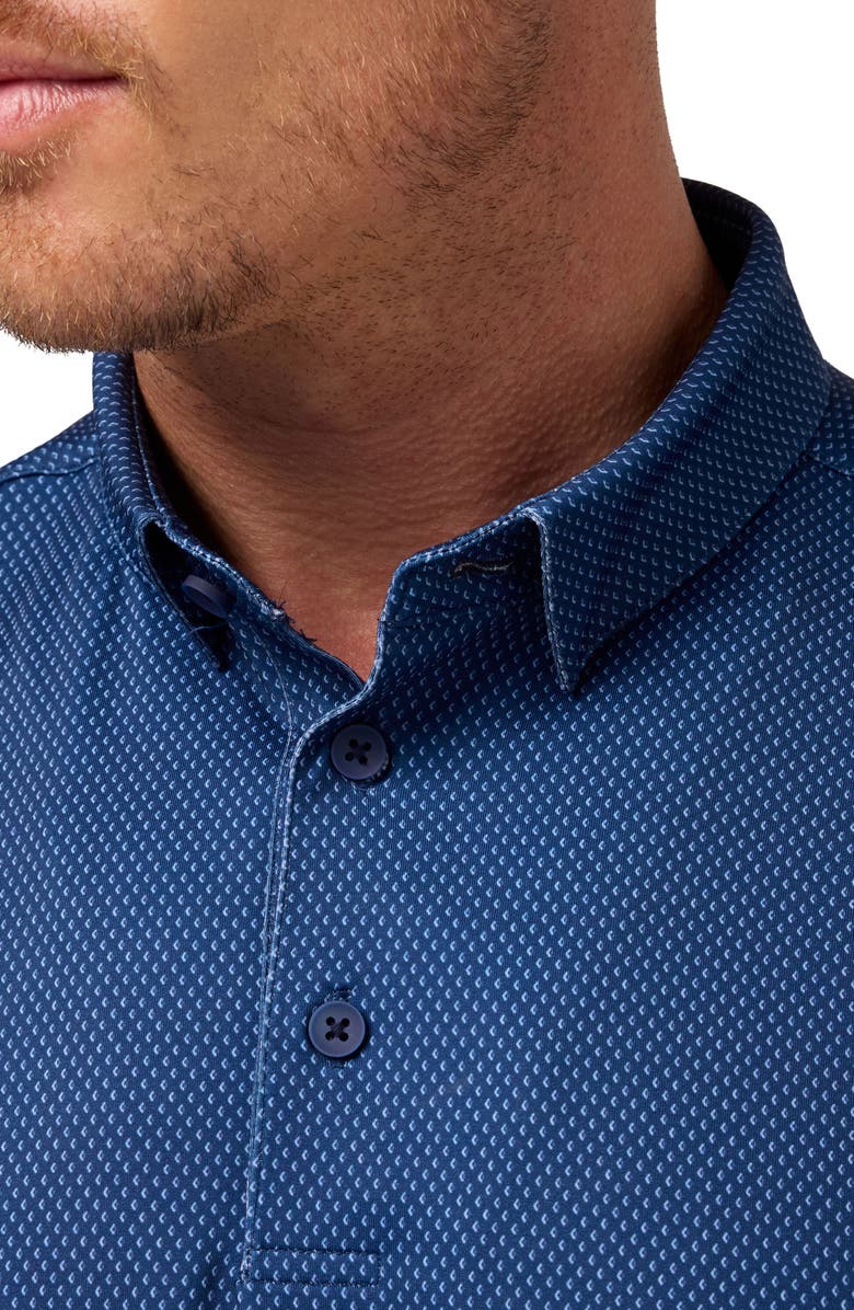 Mizzen+Main Versa Trim Fit Performance Golf Polo, Alternate, color, Midnight Navy Diamond Shadow