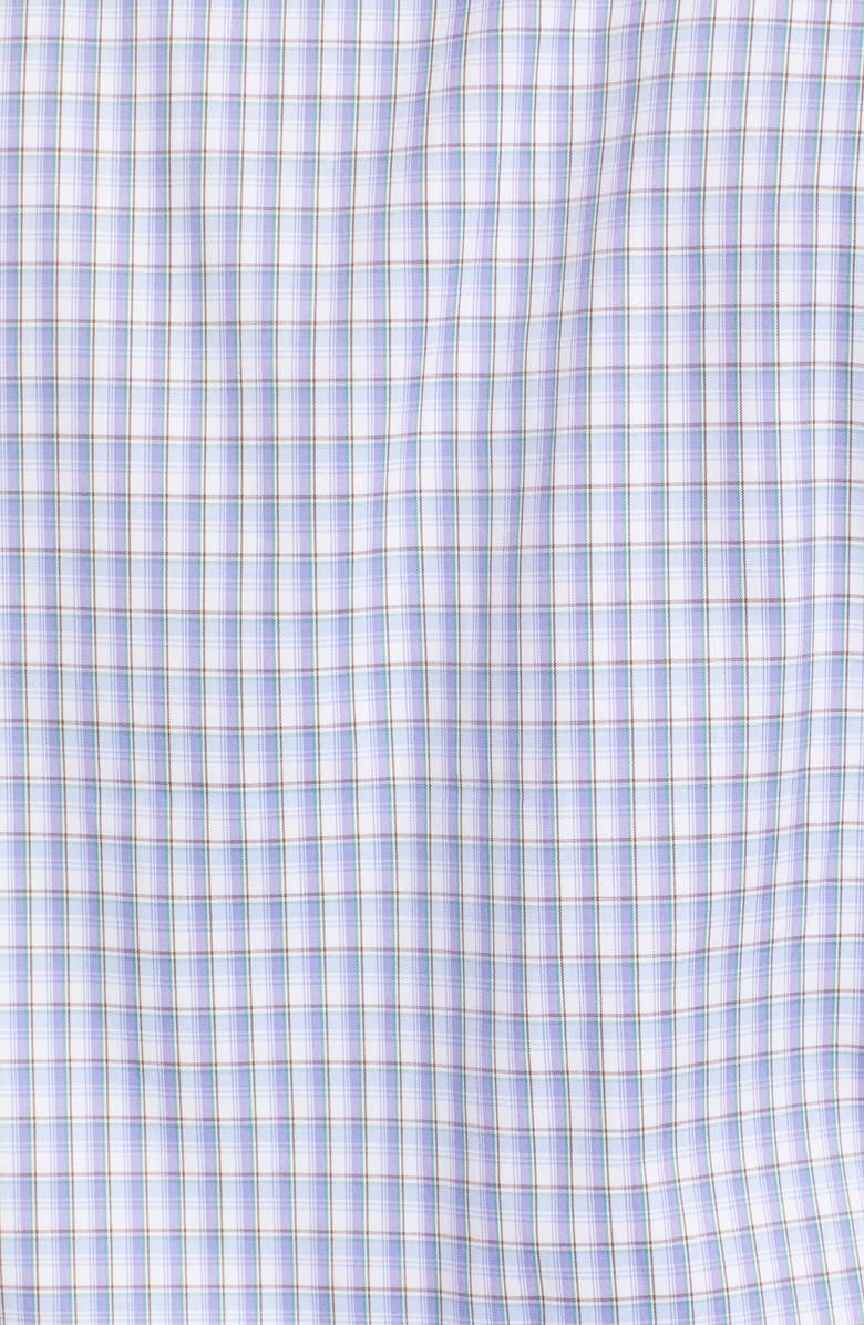 David Donahue Fusion Trim Fit Plaid Dress Shirt, Alternate, color, 