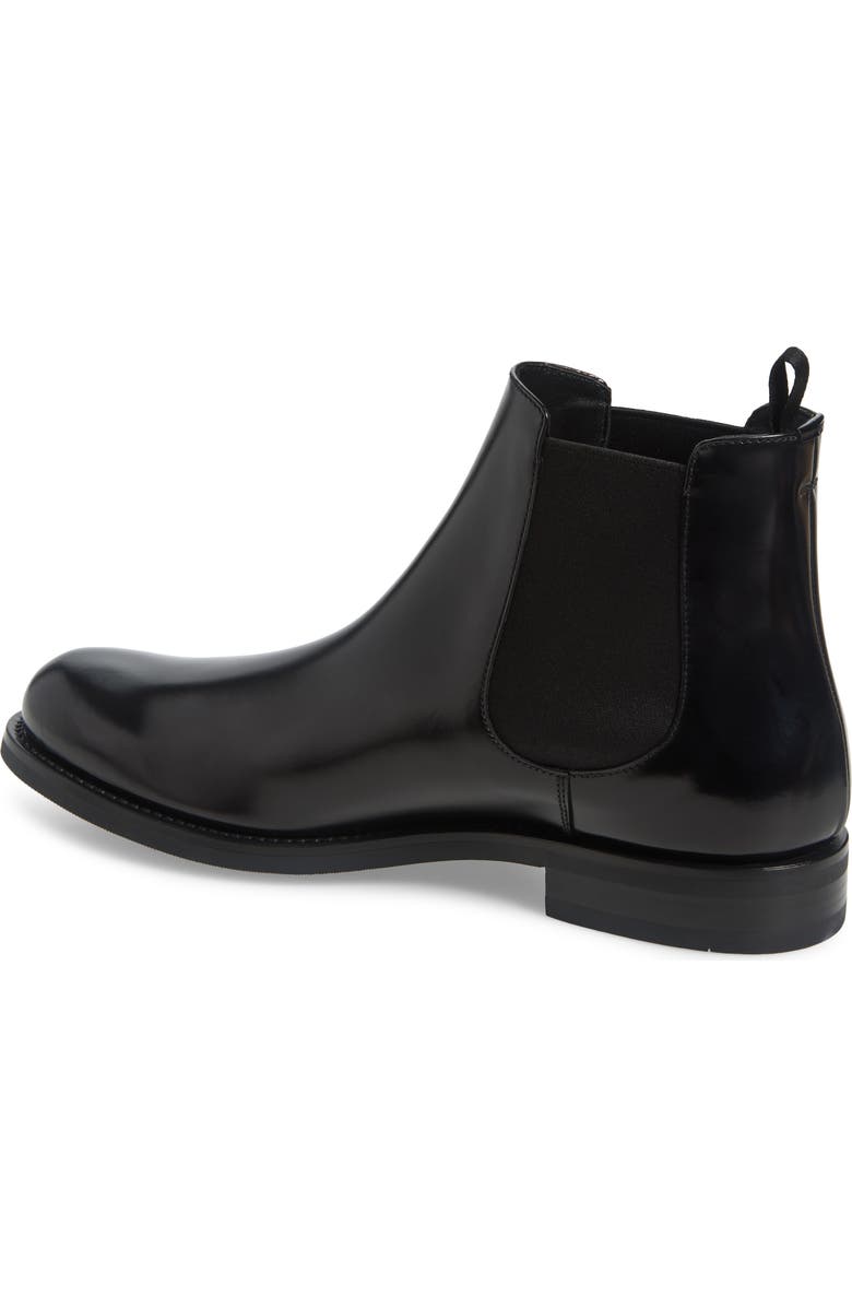 Prada Formale Spazzolato Chelsea Boot, Alternate, color, Nero