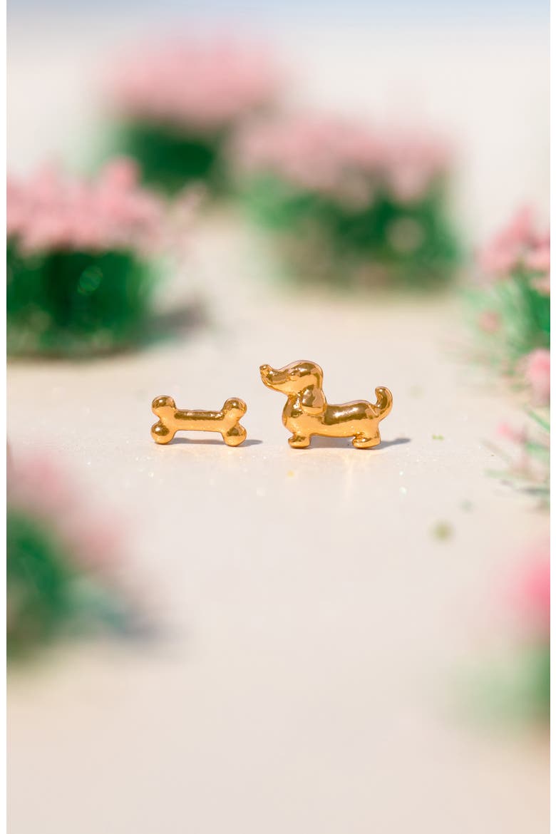 Bone App91t92t Stud Earrings, Alternate, color, GOLD