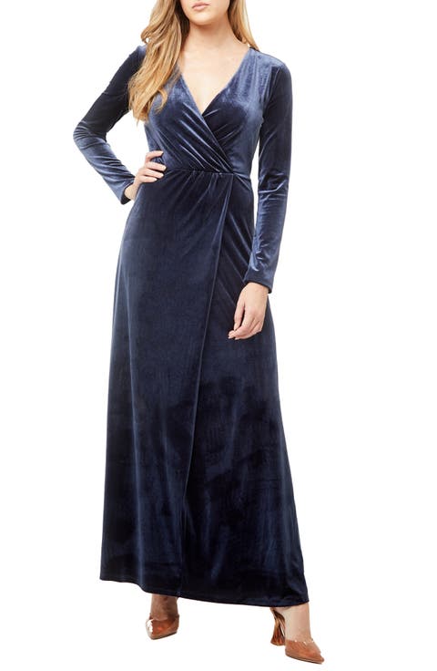 Long Sleeve Velvet Maxi Dress