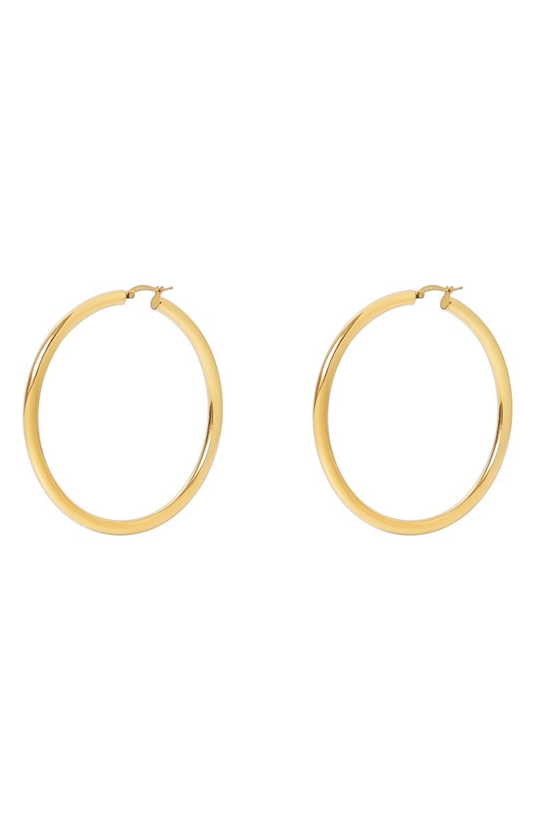 Argento Vivo Sterling Silver Large Tubular Hoop Earrings, Main, color,