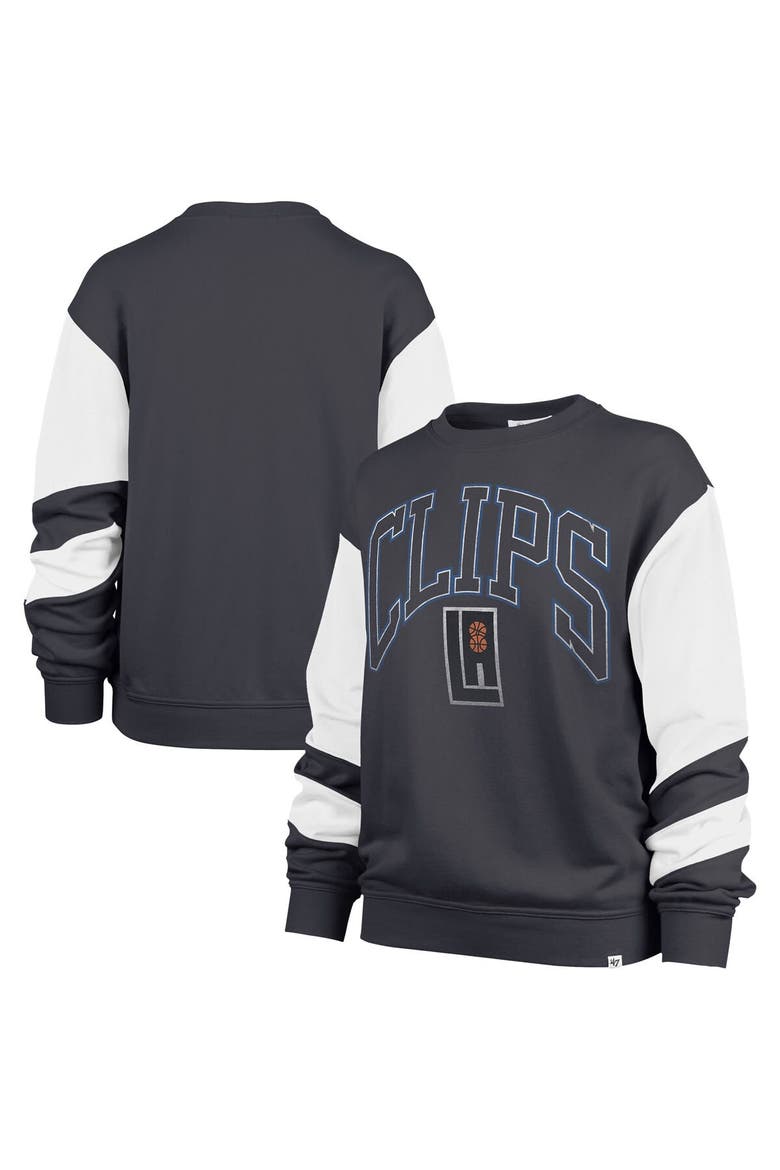 Women's '47 Gray LA Clippers 2023/24 City Edition Nova Crew Sweatshirt, Alternate, color, Gray