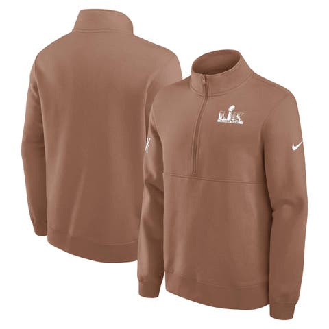 Men's Nike Brown Super Bowl LX Half-Zip Pullover