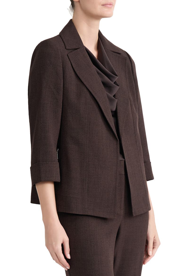 Open Front Blazer, Alternate, color, RICH CHOC MLNG