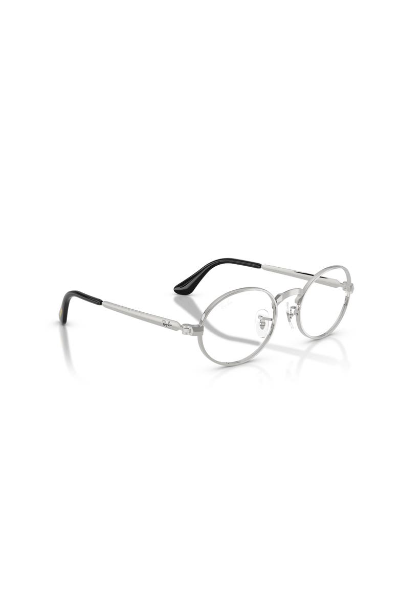 52mm Oval optical glasses, Alternate, color, Silver
