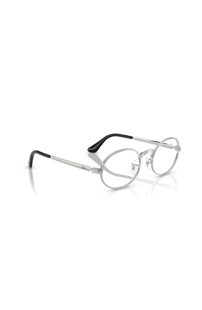 Ray-Ban 52mm Oval optical glasses, Alternate, color, Silver