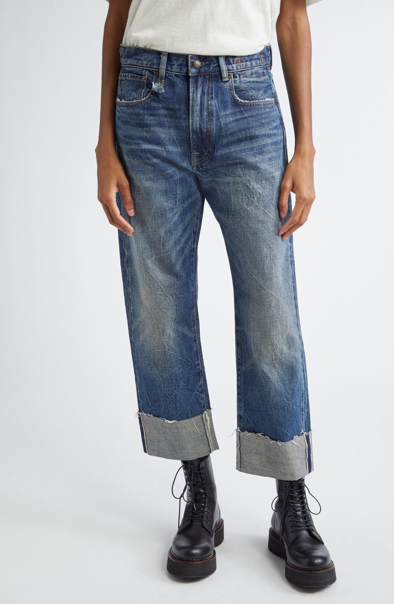 R13 Raw Hem Boyfriend Jeans, Main, color, 