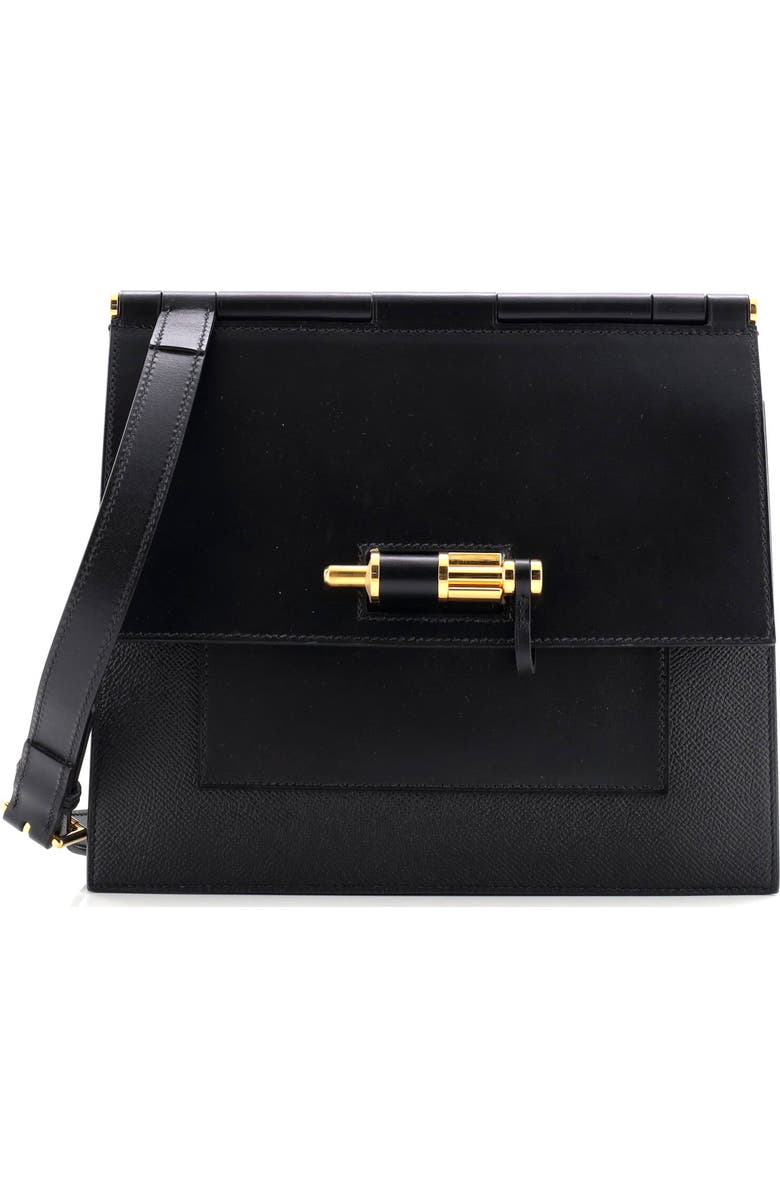 Pre-Owned Hermes Sacabar Shoulder Bag Epsom and Swift 24, Main, color, Noir