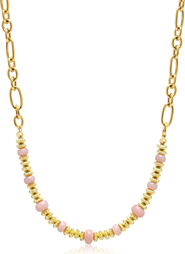 Nialaya Rose Quartz Chain Choker