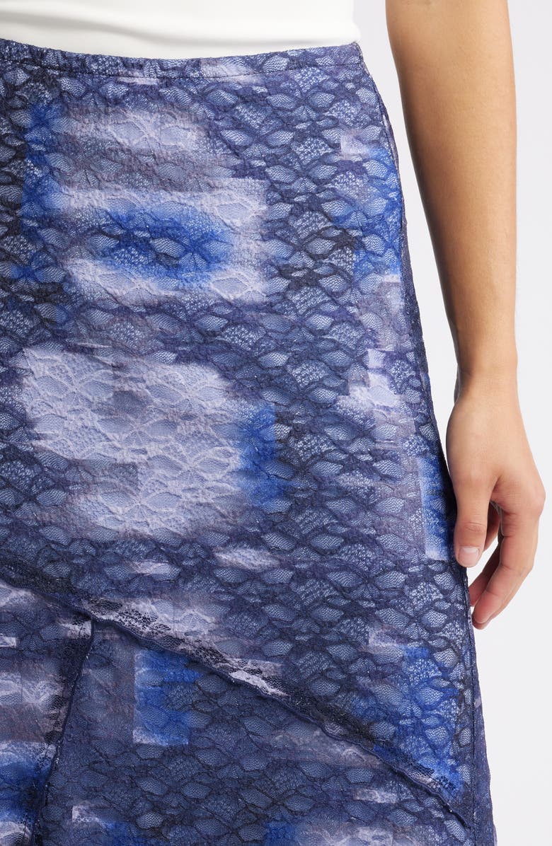 CITY BLUES Lace A-Line Maxi Skirt, Alternate, color, Midnight