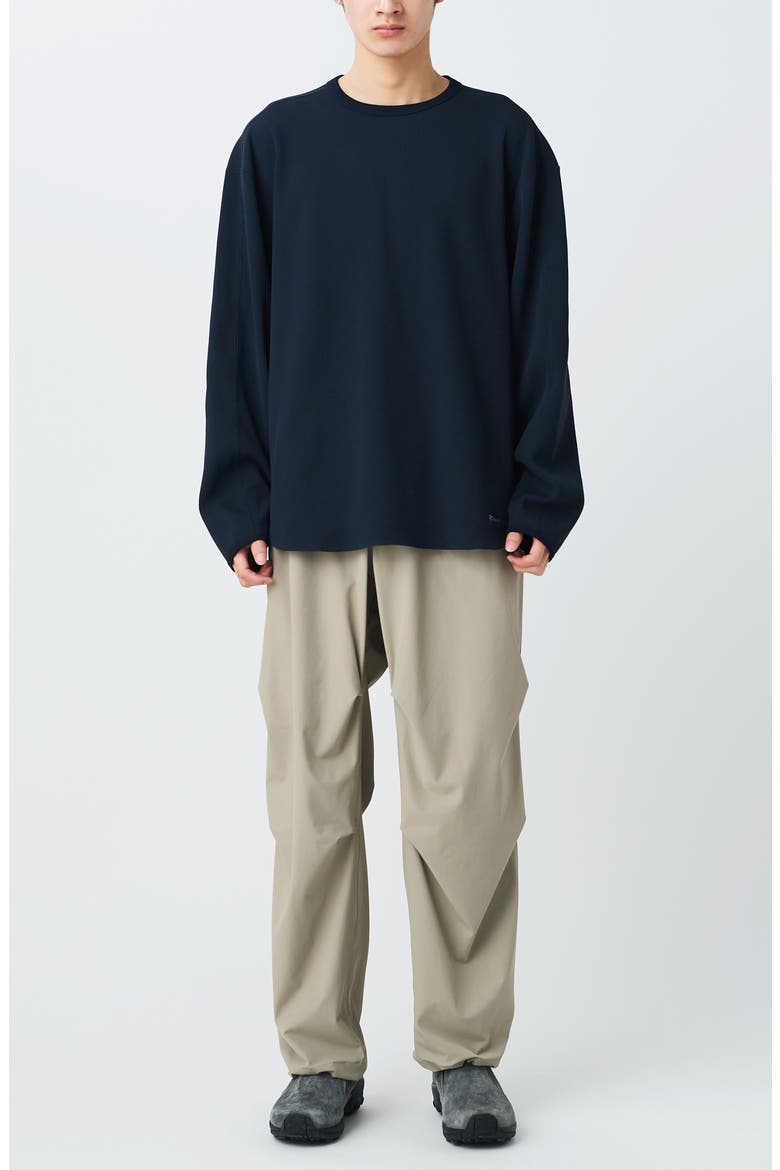 Dry Waffle Long Sleeve T-Shirt, Alternate, color, DARK NAVY