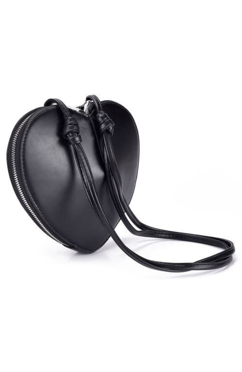 Adornia Heart Crossbody Bag In Black