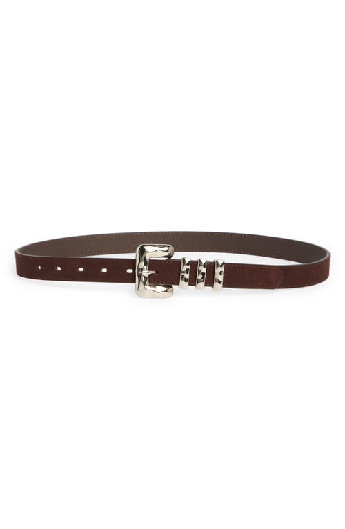 Nordstrom Molten Buckle Leather Belt In Brown