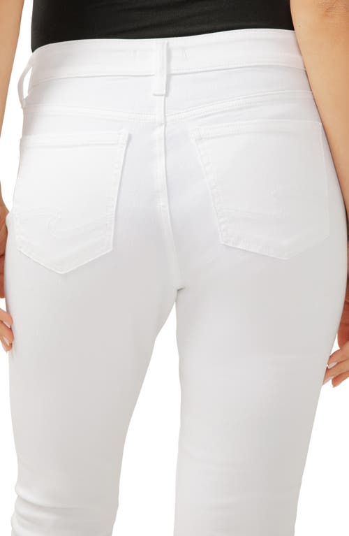 Shop Silver Jeans Co. Elyse Curvy Mid Rise Capri Jeans In White