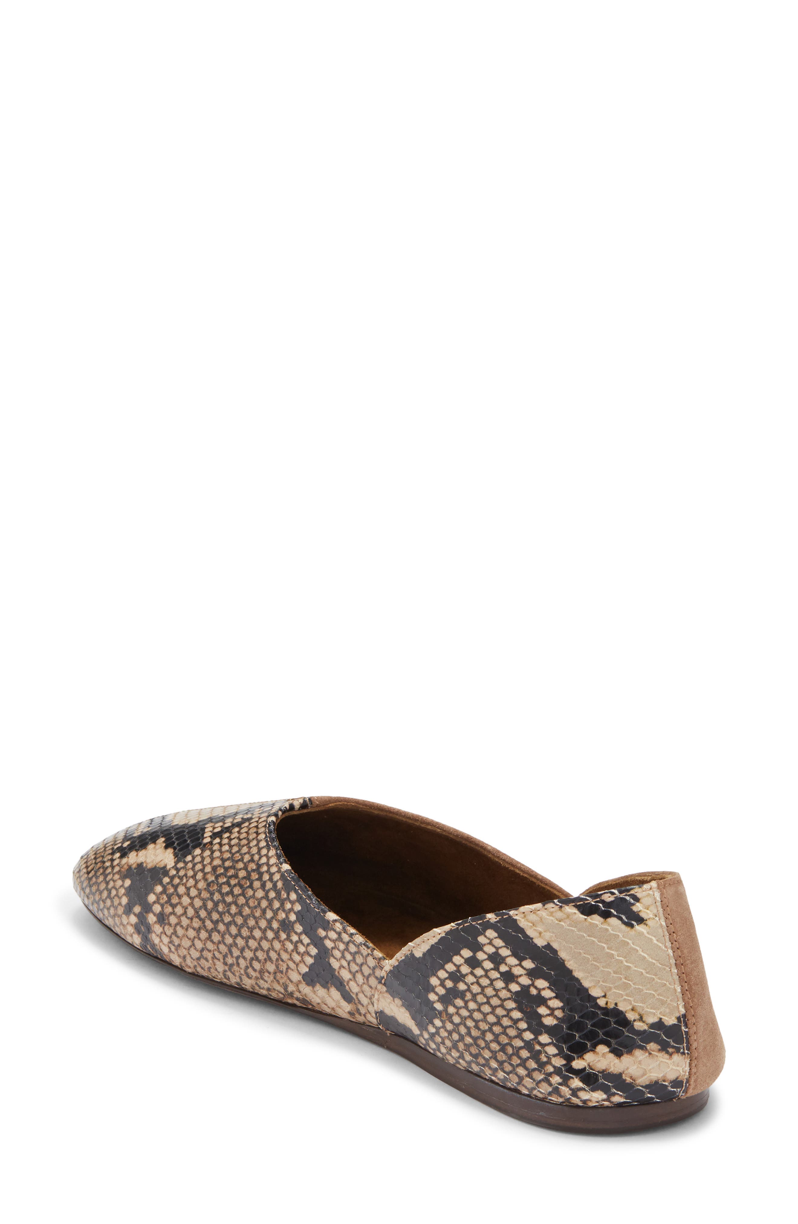 Khaite Jane Snakeskin Embossed Ballet Flat, Alternate, color, Dattero