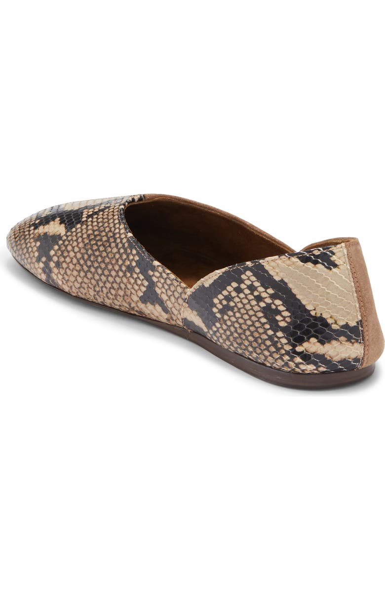 Khaite Jane Snakeskin Embossed Ballet Flat, Alternate, color, Dattero