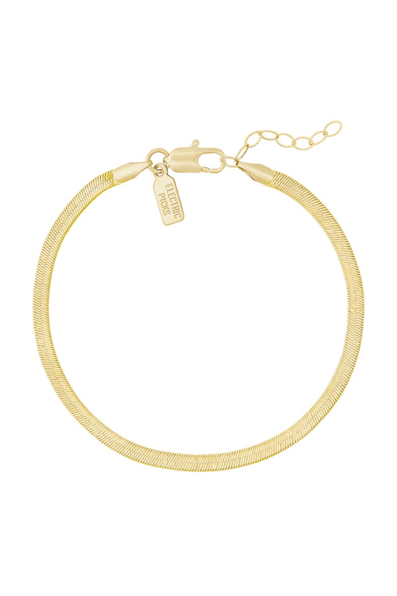 Python 18kt Gold Filled Herringbone Bracelet, Main, color, Gold
