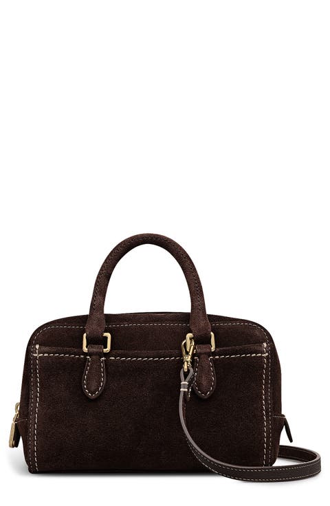 Portland Way Mini Suede Bowling Bag