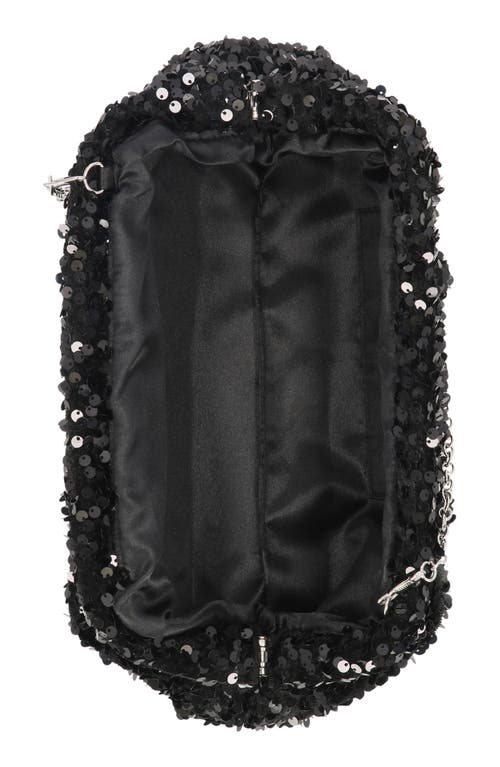 Jessica Mcclintock Janie Sequins Clutch In Black