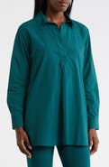 Eileen Fisher Long Sleeve Organic Cotton Tunic Shirt