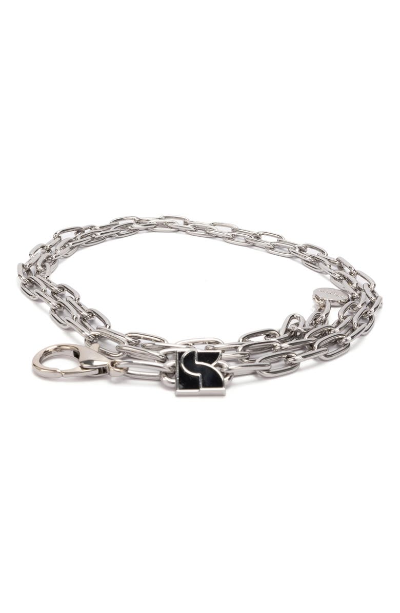 Kate Spade New York dakota chain belt, Main, color, Nickel / Black