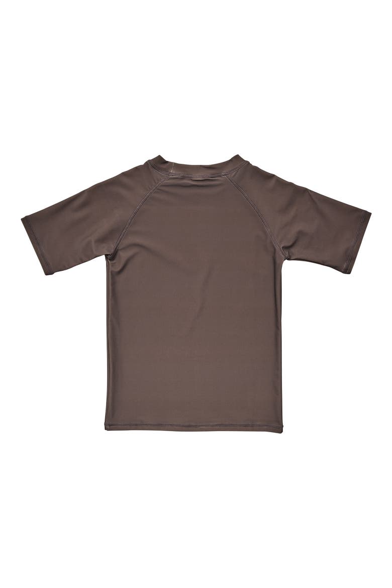 Kids' Short Sleeve Recycled Blend Rashguard, Alternate, color, BROWN