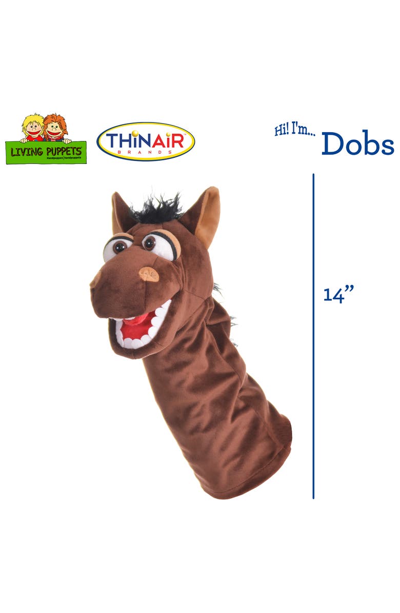 Living Puppets Dobs The Brown Horse 14" Plush Hand Puppet, Alternate, color, Multicolored