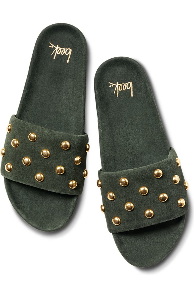 Beek Gallito Stud Slide Sandal, Alternate, color, Ivy